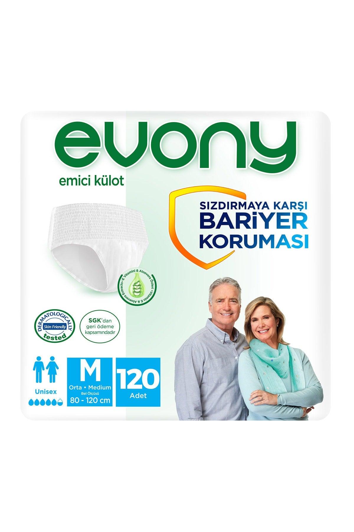 Evony Absorbent Panties Unısex  Medıum 30x4 units (120) - Qavunco