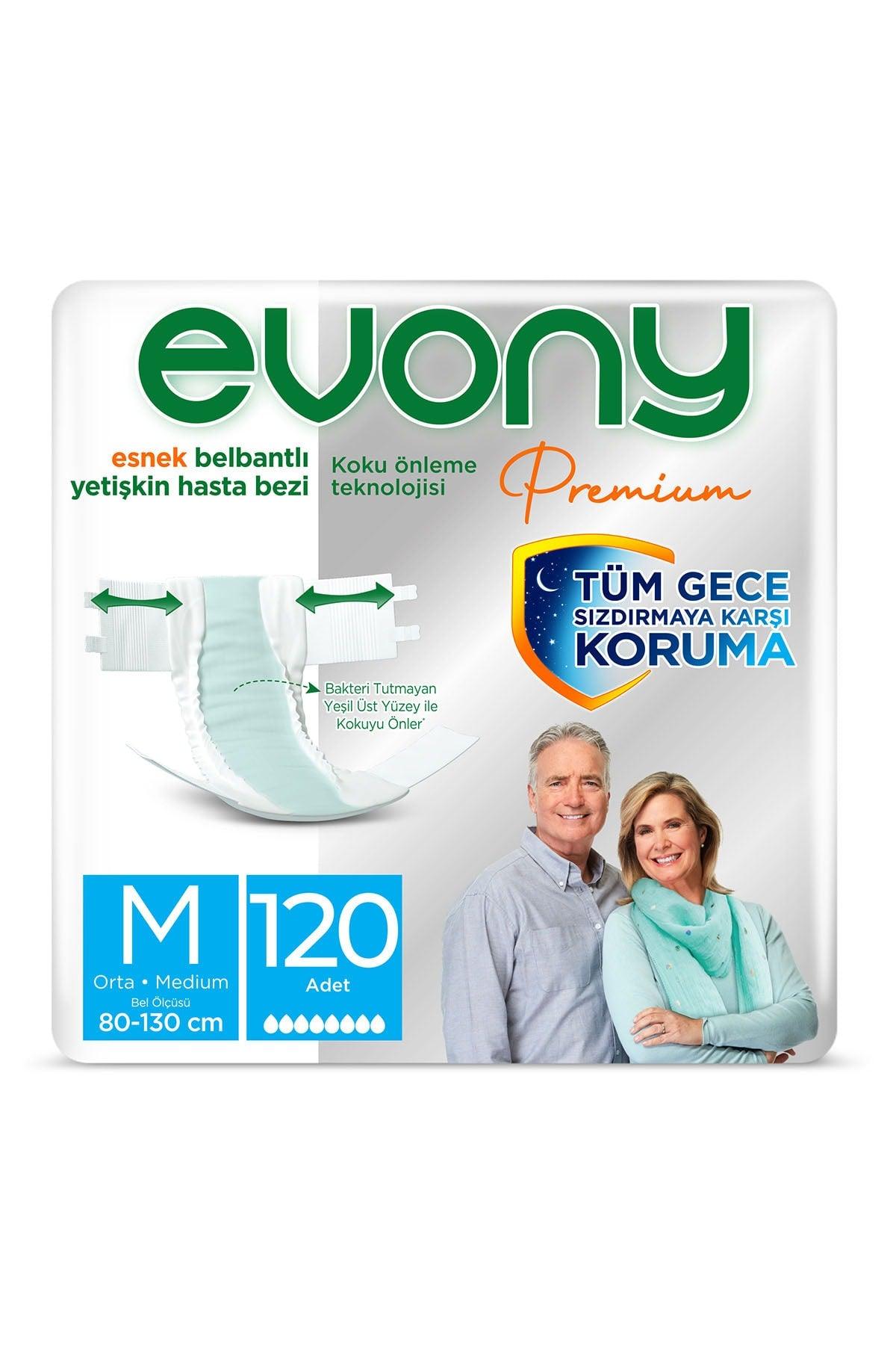 Evony Premium Adult Diaper Medium 120 Piece - Qavunco