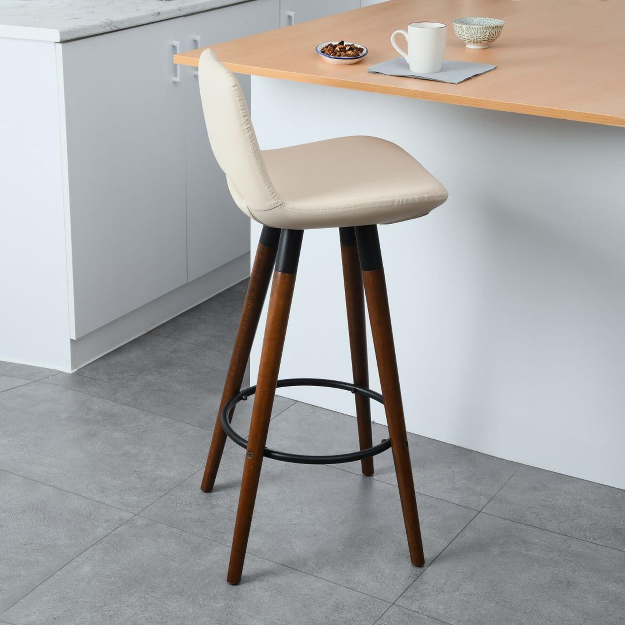 Retro Bar Stool - Black - Qavunco