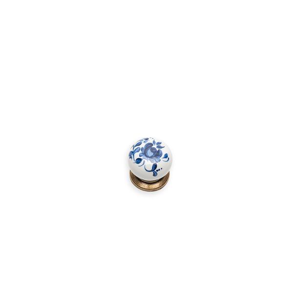 Star Button Handle - White / Antique Single Hole - Qavunco