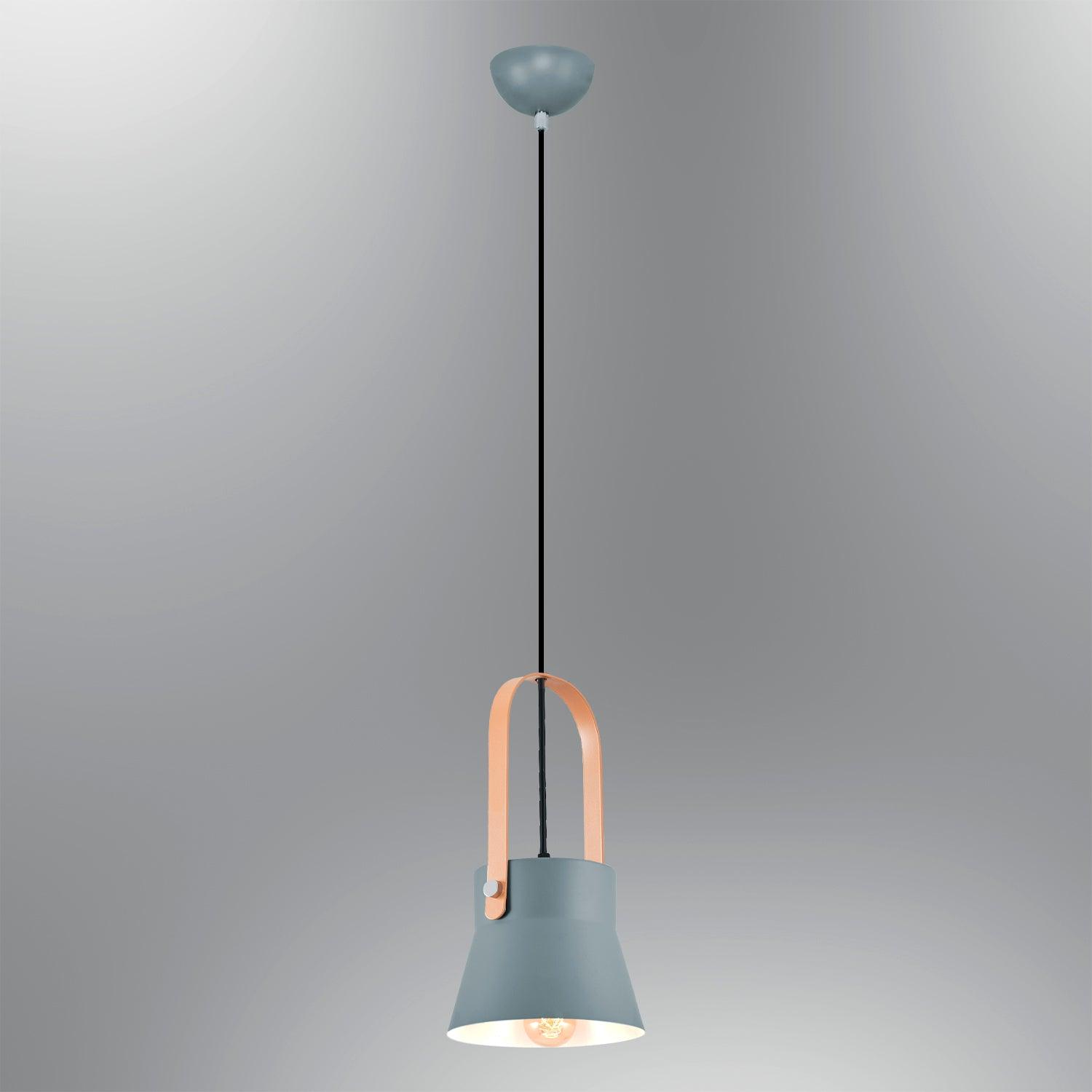 Single Pendant Lamp with Wood Design - Qavunco