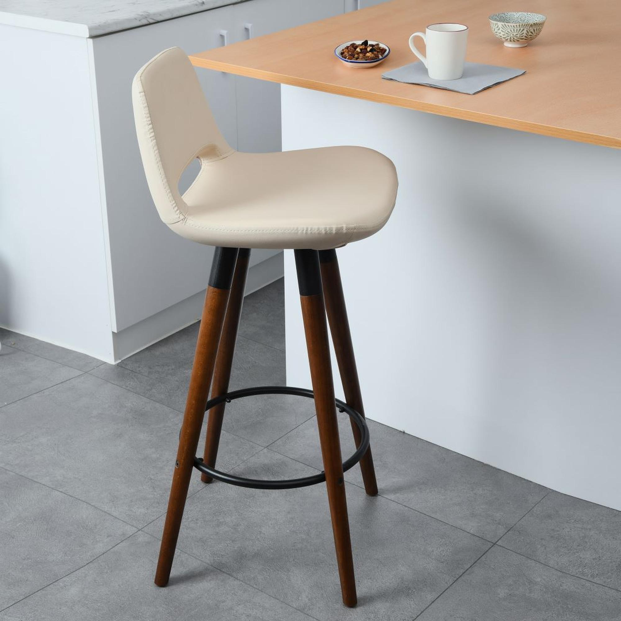 Retro Bar Stool - Black - Qavunco