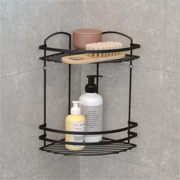 2 Tier Lama Bathroom Corner Shelf - Qavunco