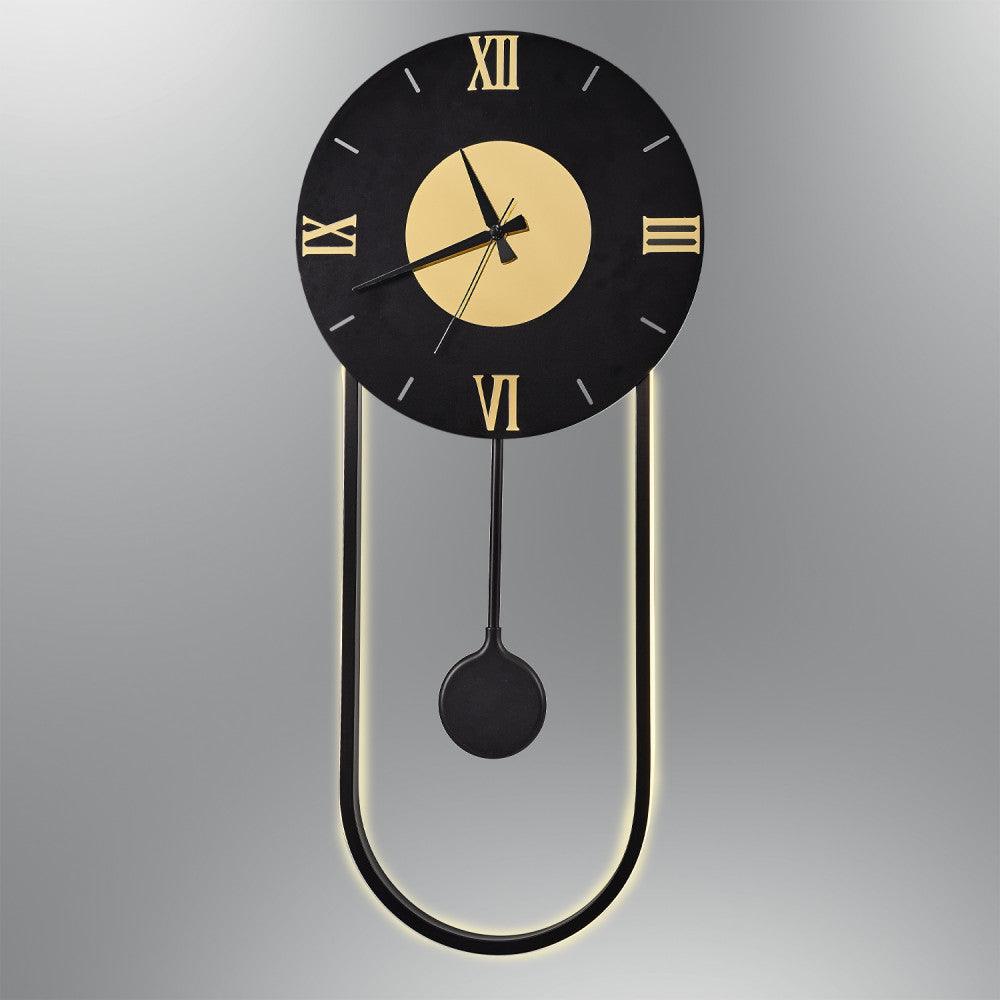 Clock 160 LED Wall Sconce - Black - Qavunco