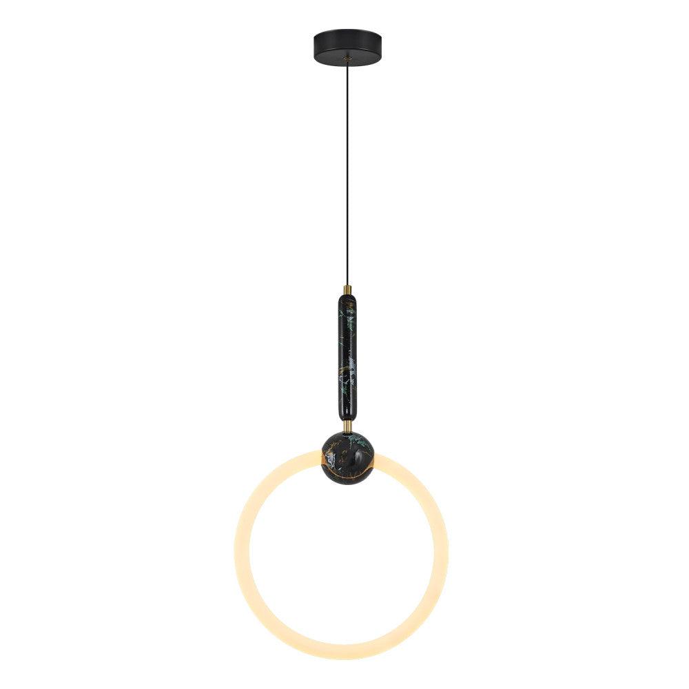 Altus Single Round Pendant Lamp - Black - Qavunco