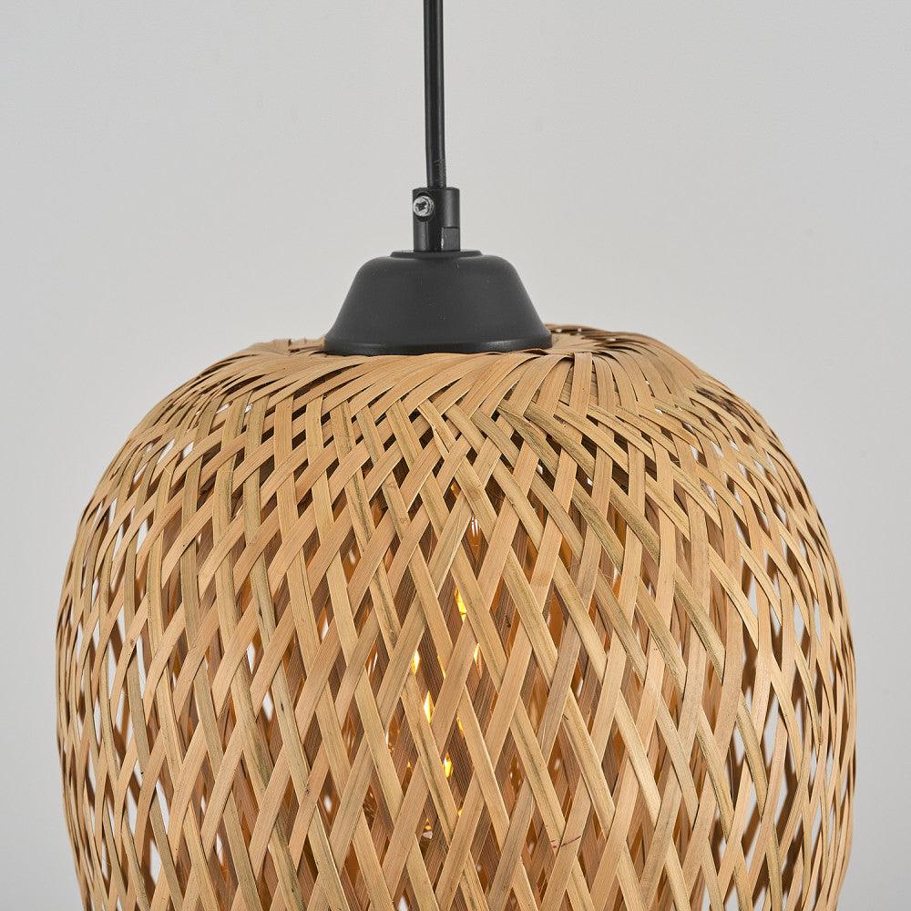 Mykonos Oak Pendant Lamp - 23x37cm - Qavunco