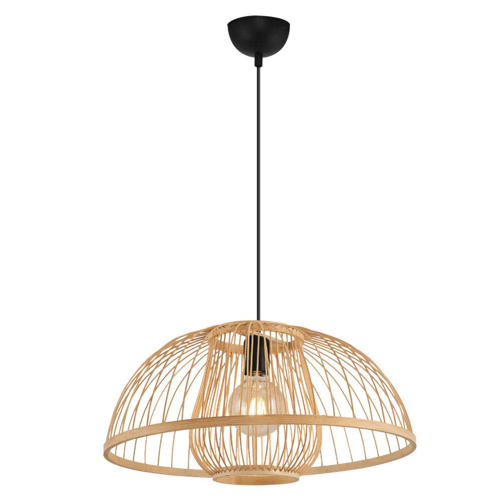 Mykonos Oak Dual Pendant Lamp - 50x25cm - Qavunco