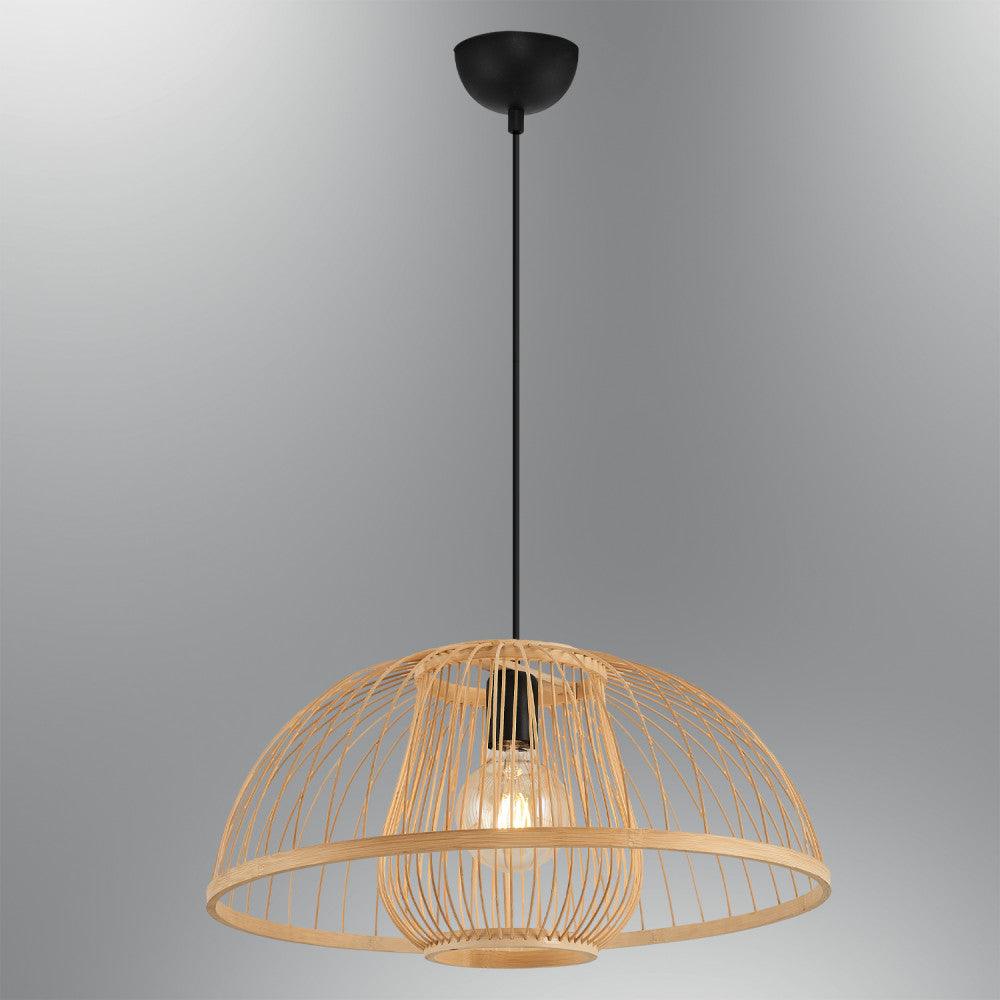 Mykonos Oak Dual Pendant Lamp - 50x25cm - Qavunco