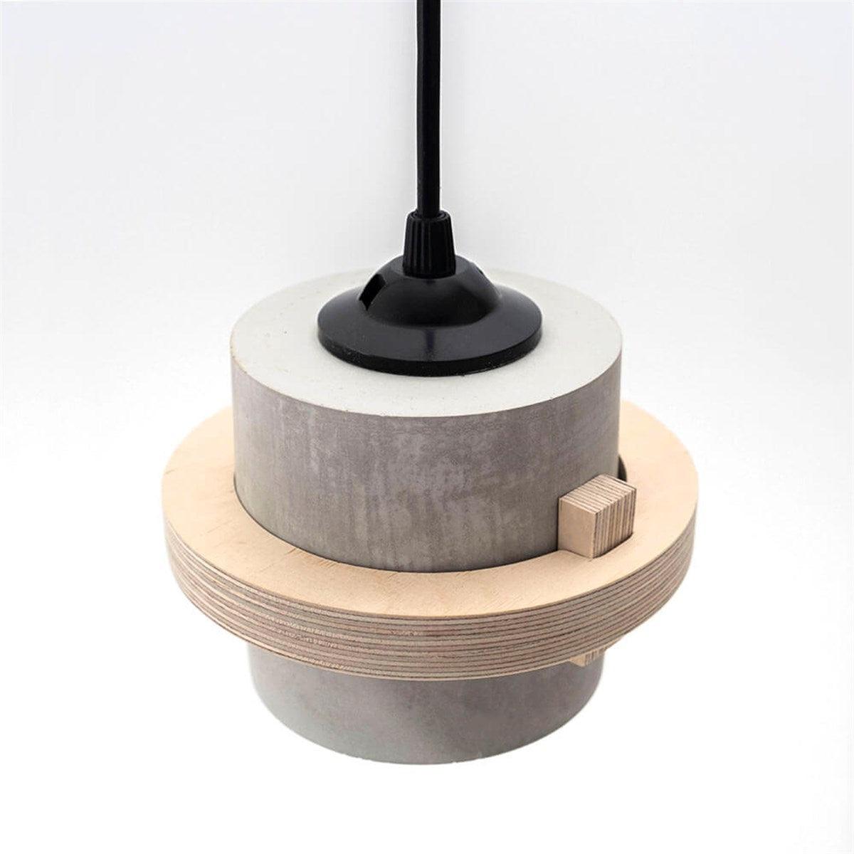 Decorative Concrete & Wood Pendant Lighting - Qavunco