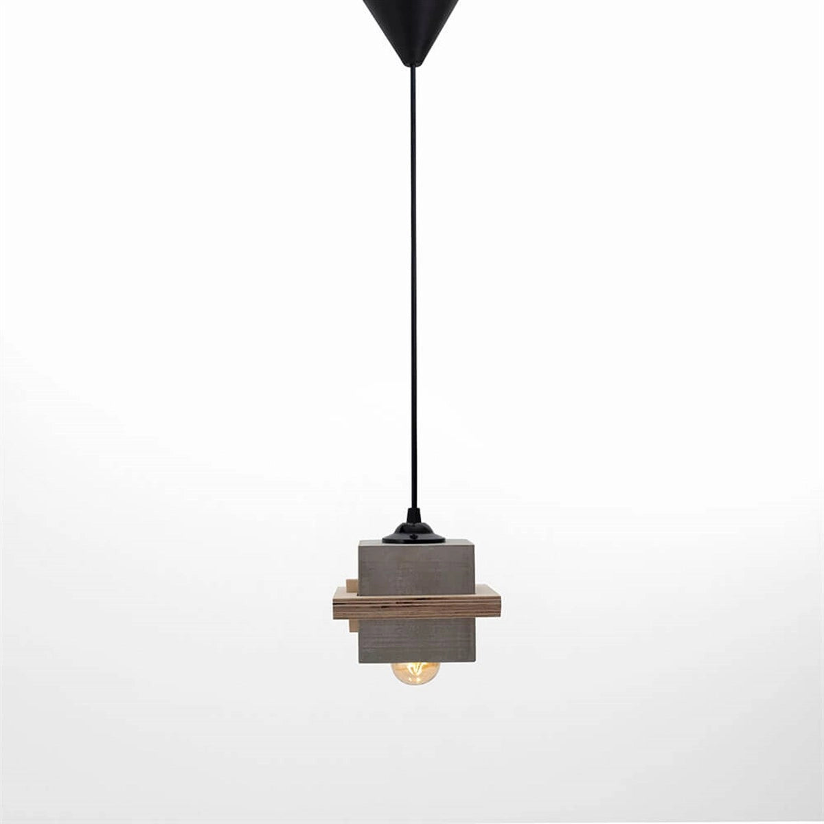 Decorative Concrete & Wood Pendant Lighting - Qavunco