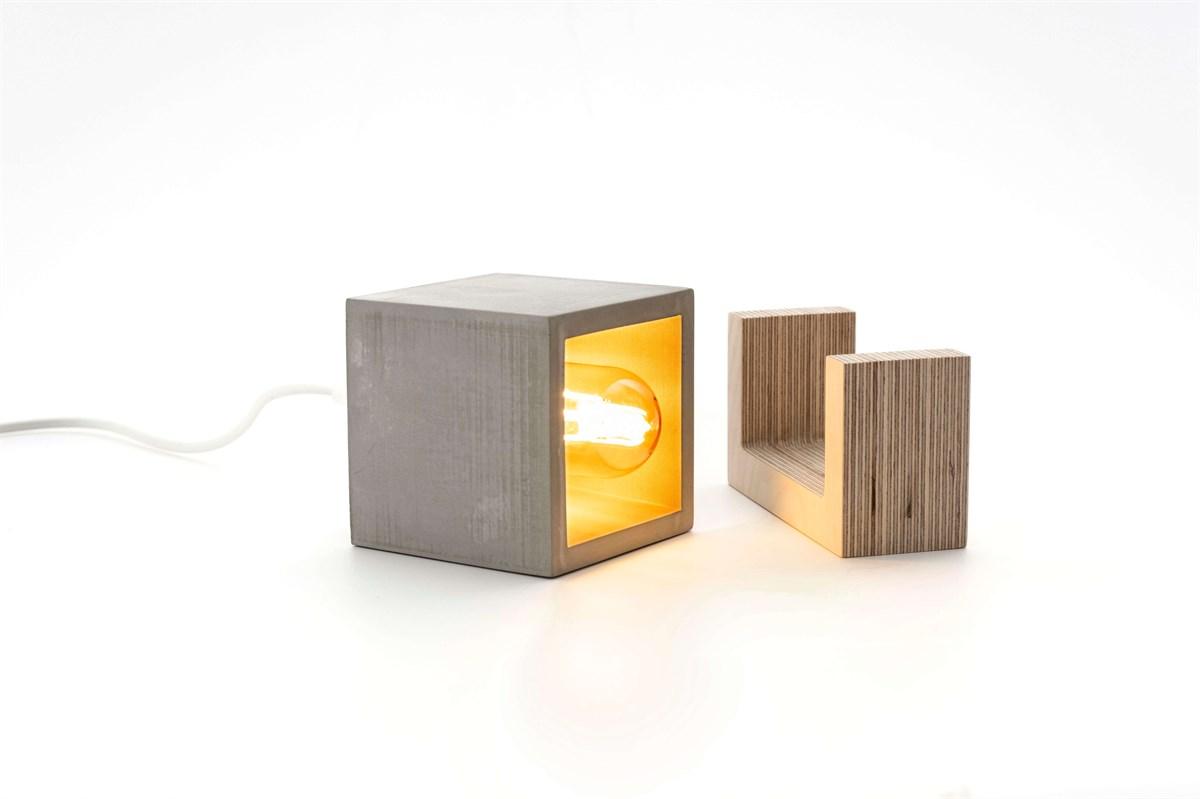 Dodo Marble & Wood Table Lamp - Qavunco