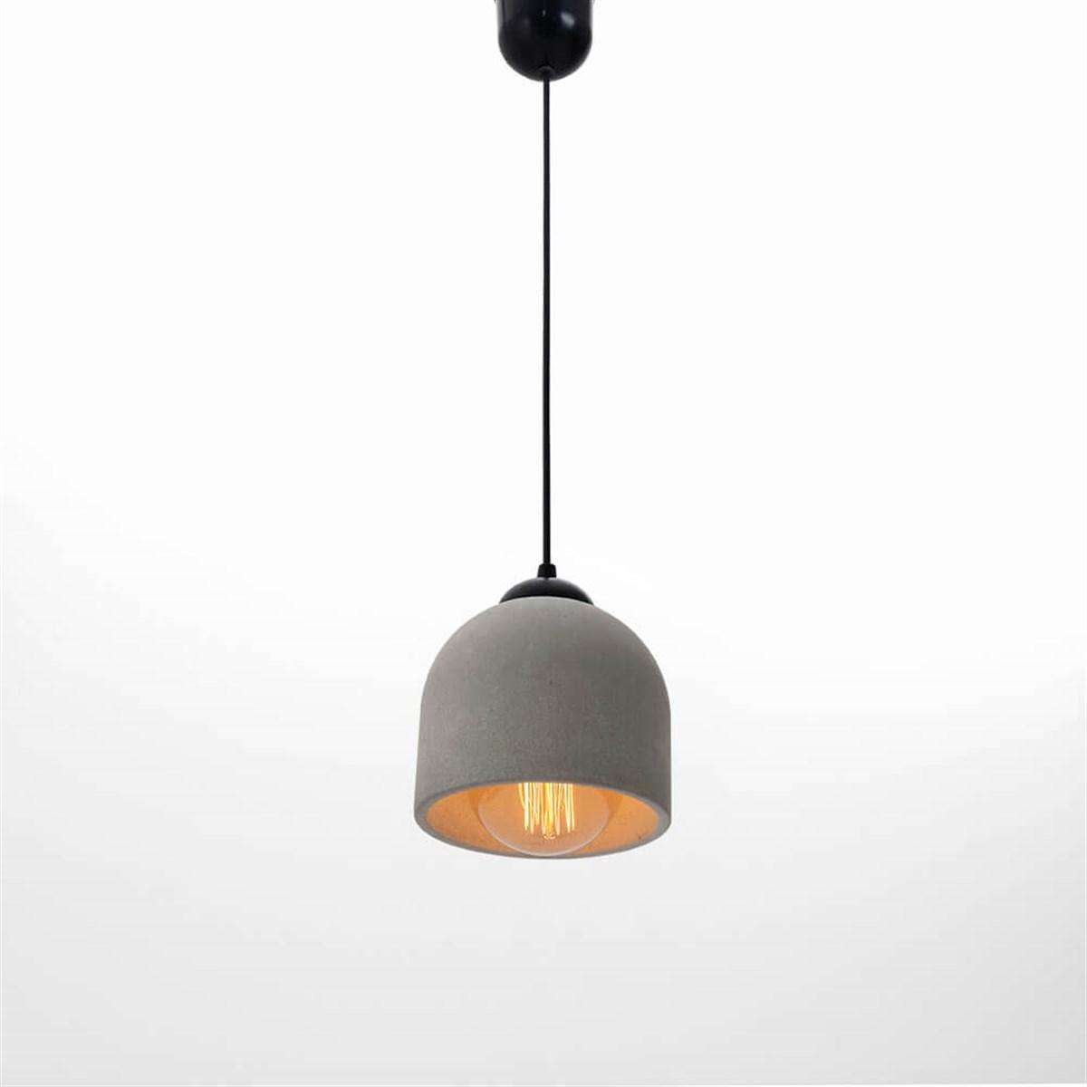 Gray Decorative Concrete Pendant Lighting - Qavunco