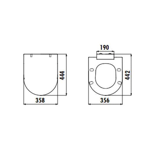 Amasra Thermoplast Soft Close Toilet Seat Cover White - Qavunco
