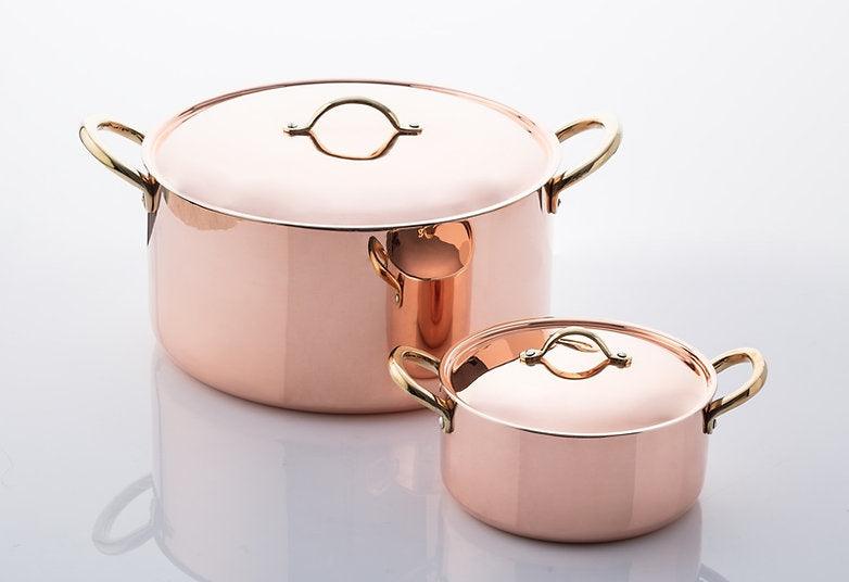 Double Handled Pot With Copper Lid 24 cm - Qavunco