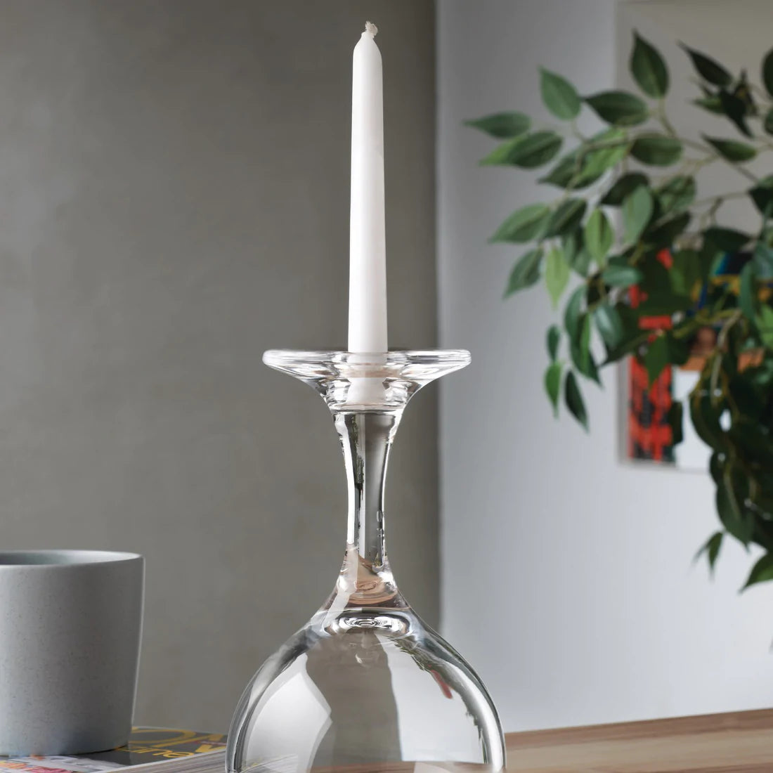 Wine Glass Candle Holder - Qavunco