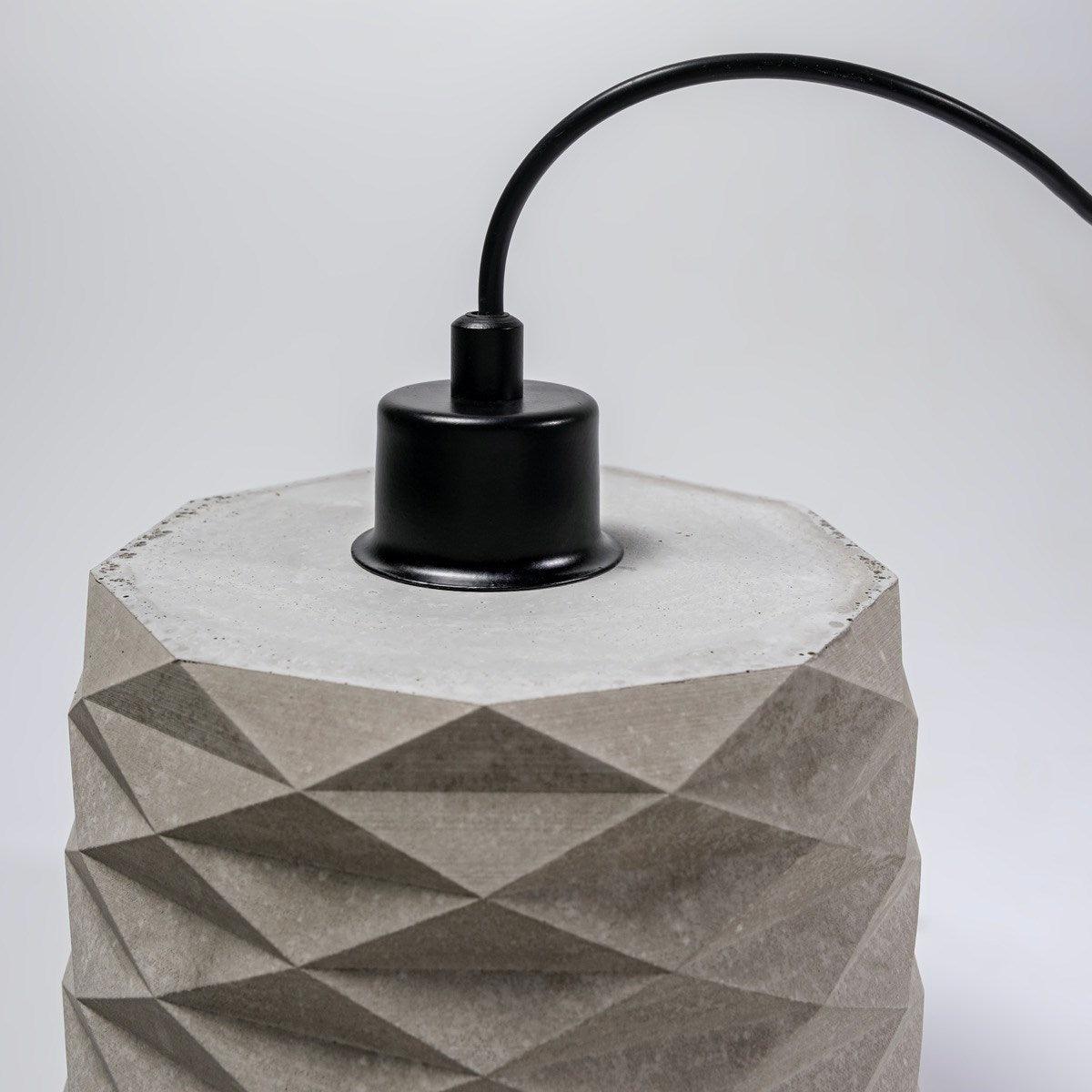 Concrete Pendant Lighting With Prisms - Qavunco