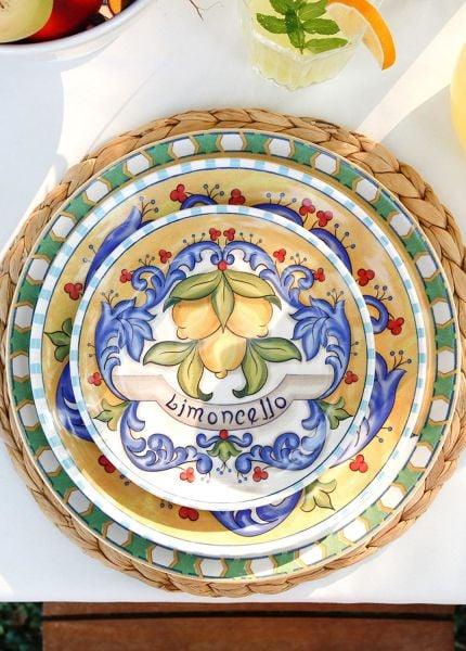 Limoncello Cake Plate Set of 6 19 cm - Qavunco
