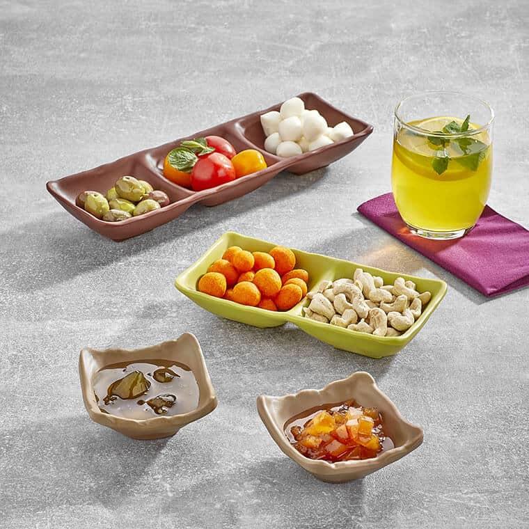 Melamine Single Serving Serving Platter - Qavunco